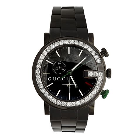 diamond gucci watches 3.5 ct mens chrono|gucci men's watches clearance sale.